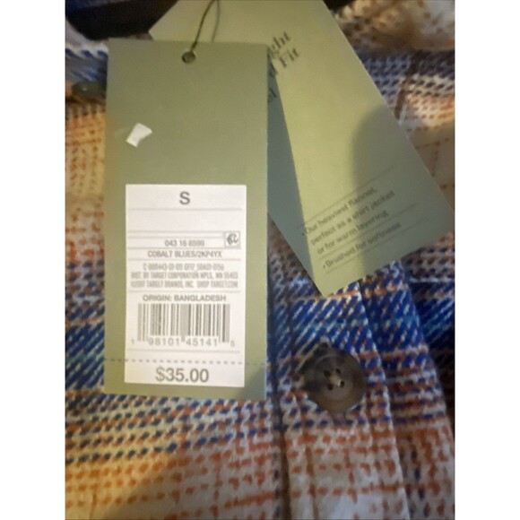 Men's Heavyweight Flannel Long Sleeve Button-Down Shirt  Goodfellow & Co Small - Picture 4 of 4